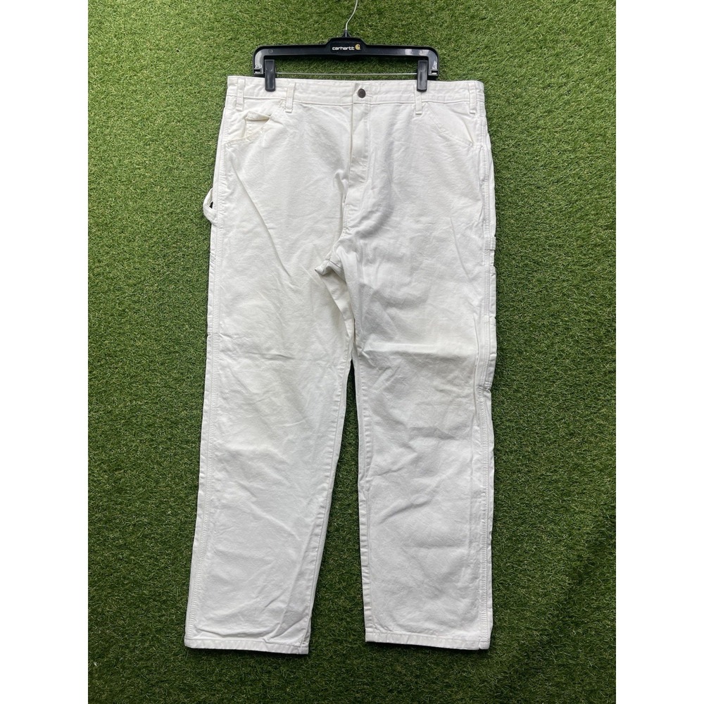Sherman Williams Dickies Carpenter Pants Mens 40x32 White Utility Workwear